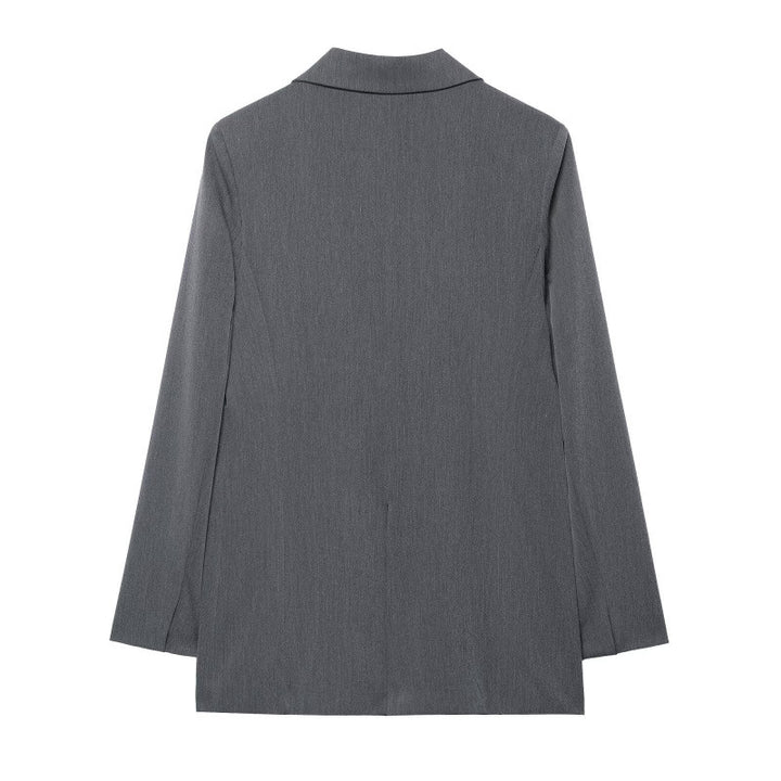 Damen Oversized strukturierter Doppelreiher-Blazer mit weitem Revers und Pattentaschen Echo Archiv