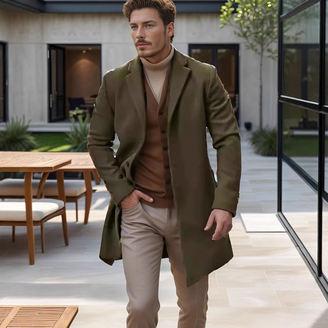 Herren Eleganter, zeitloser Wollmantel Echoarchiv