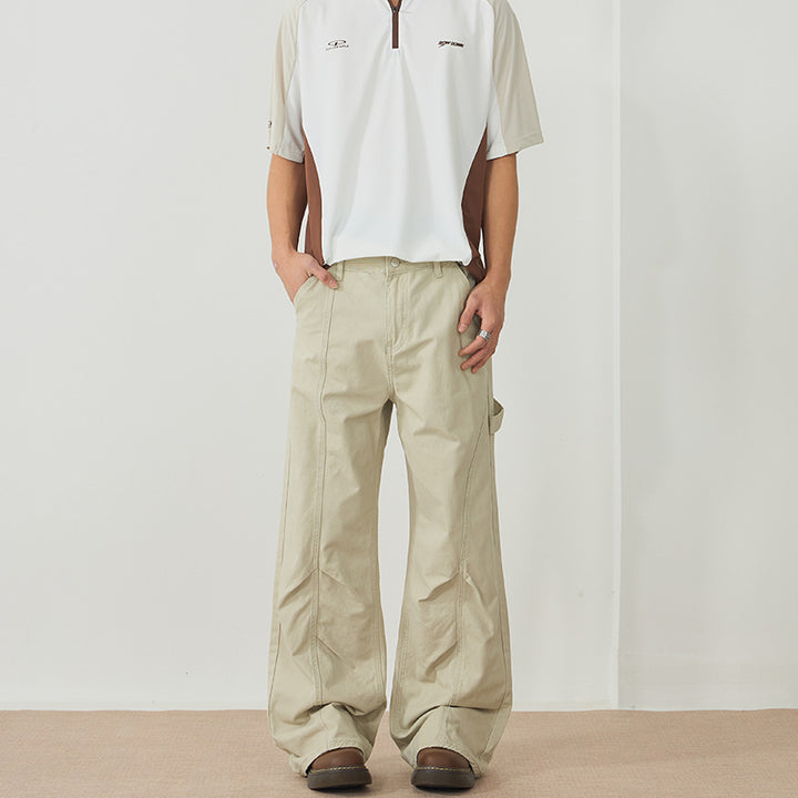 Herren Weite Canvas-Cargohose im Workwear-Stil mit Carpenterschlaufe und geradem Bein Echo Archiv