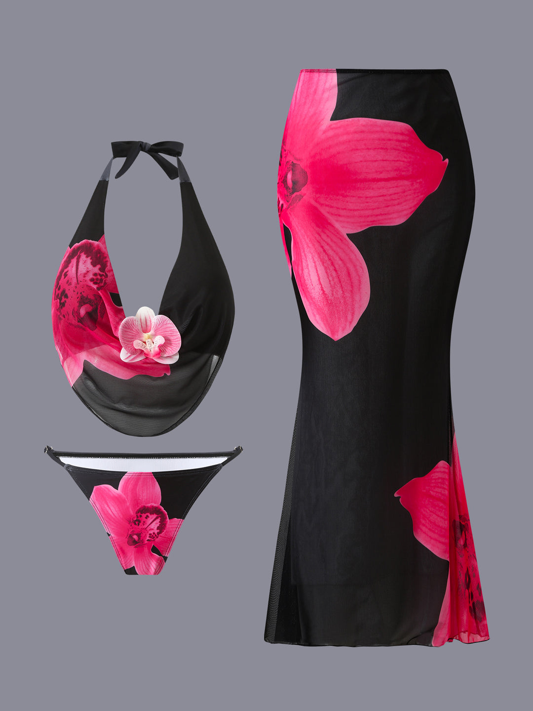Damen Bikini-Set mit floralem Design und elegantem Wickeloberteil Echo Archiv