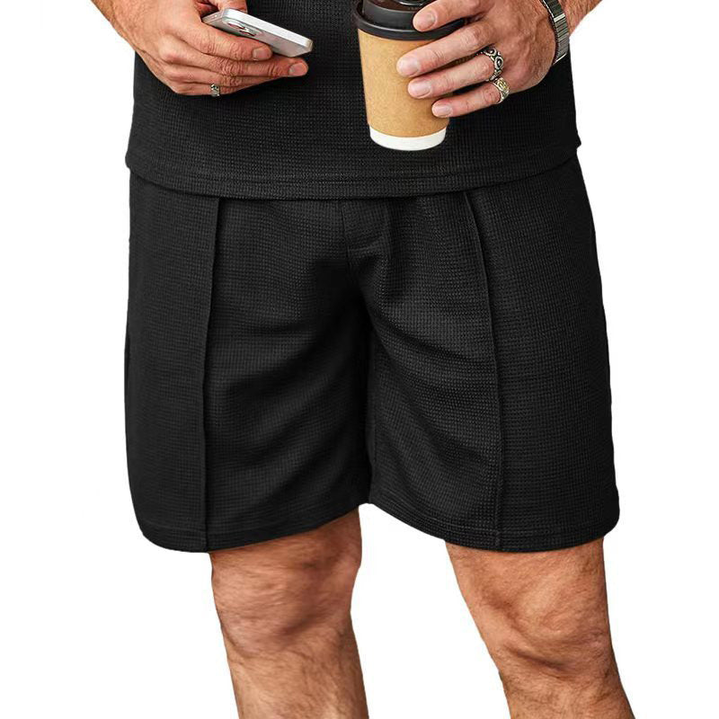 Herren Freizeitshorts mit strukturiertem Gewebe und elastischem Bund Echoarchiv