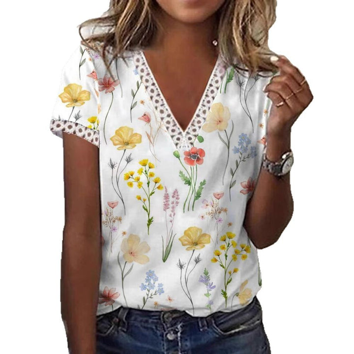 Damen Glitzernde V-Pullover Bluse Echo Archiv