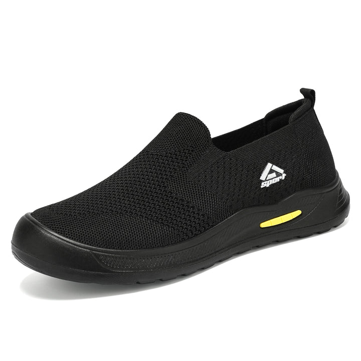 Herren nan atmungsaktiver Slip-On Arbeitsschuh mit nahtlosem Strickoberteil, stoßdämpfender EVA-Zwischensohle und rutschfester Gummilaufsohle Echo Archiv