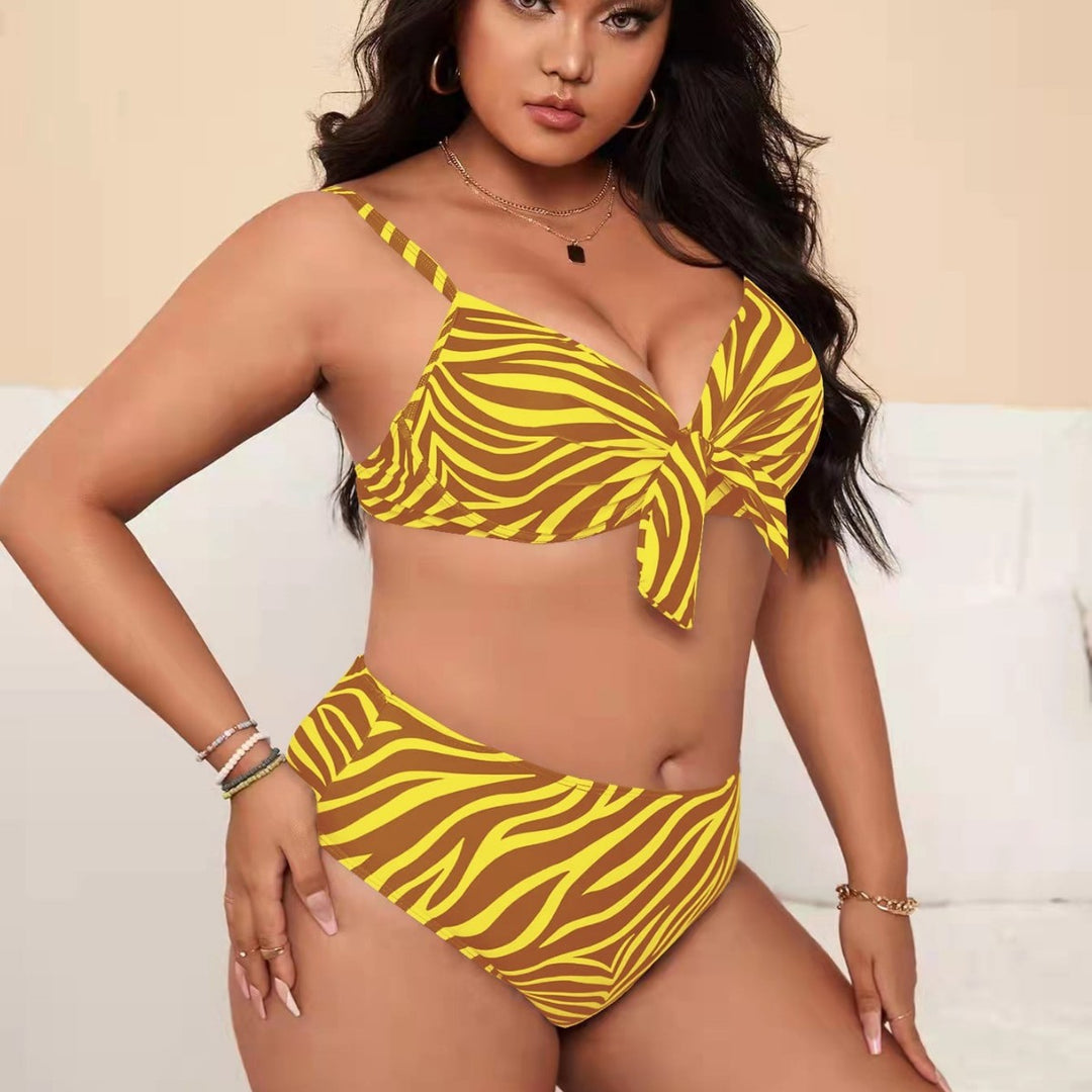 Damen Bikini-Set mit verspieltem Knotendesign und hohem Bund Echo Archiv