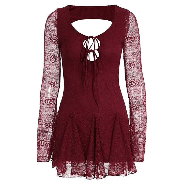 Damen Spitzenkleid mit Cut-Outs und langen Ärmeln Echo Archiv