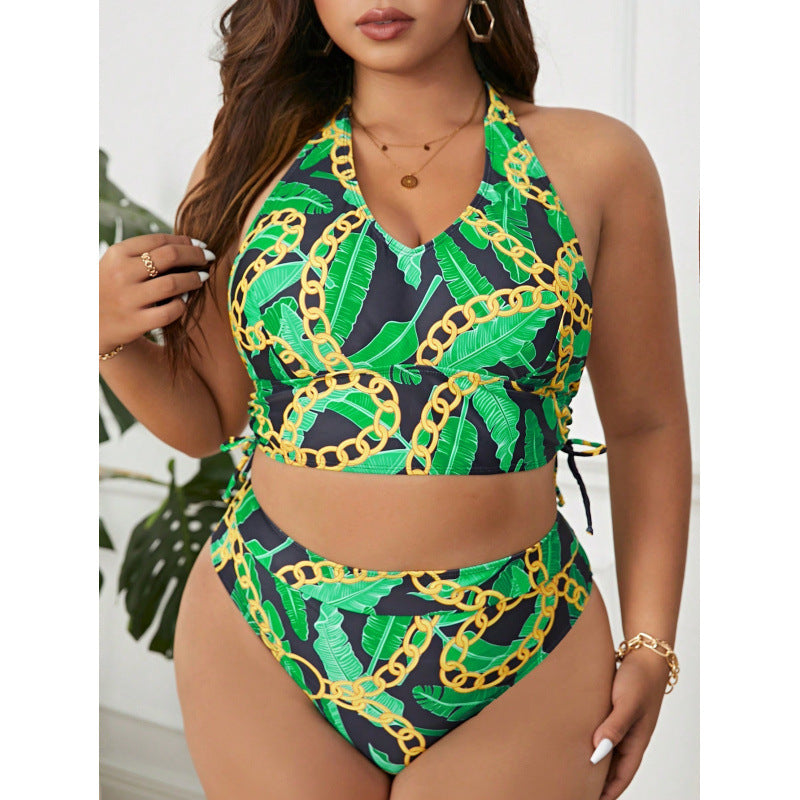 Damen Triangel-Bikini mit modischem Ketten-Design und seitlichen Raffungen Echo Archiv