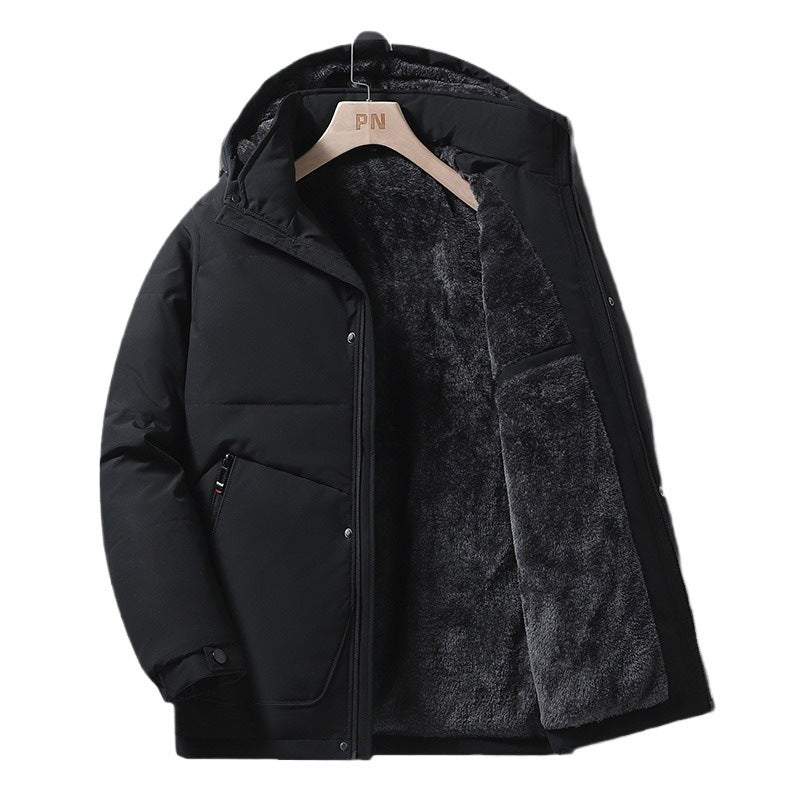 Herren Thermo‑Steppjacke mit weichem Teddyfutter, integrierter Kapuze & verdecktem Zwei‑Wege‑Reißverschluss Echoarchiv