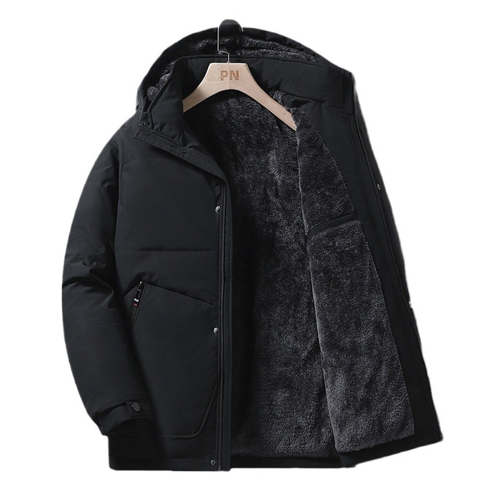 Herren Thermo‑Steppjacke mit weichem Teddyfutter, integrierter Kapuze & verdecktem Zwei‑Wege‑Reißverschluss Echoarchiv