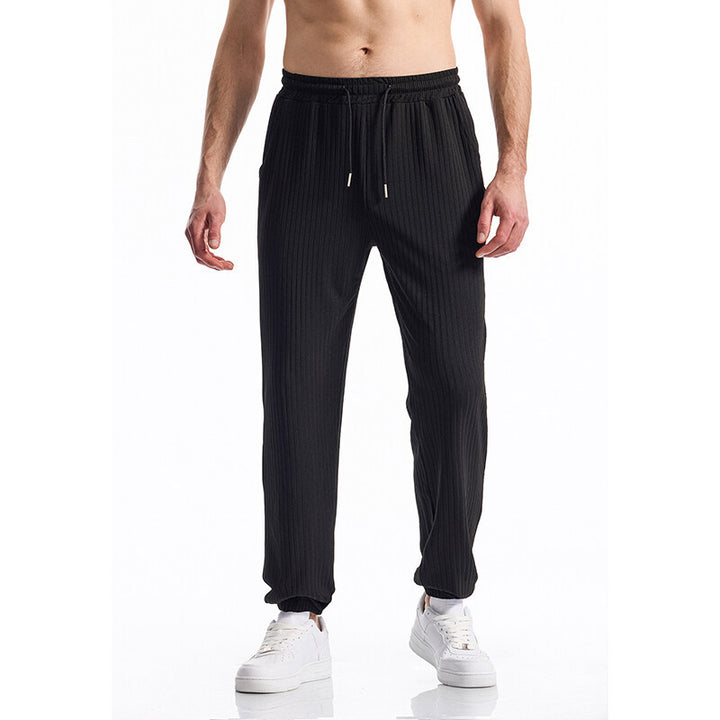 Herren Gerippte Loungehose mit elastischem Bund und Kordelzug Echo Archiv