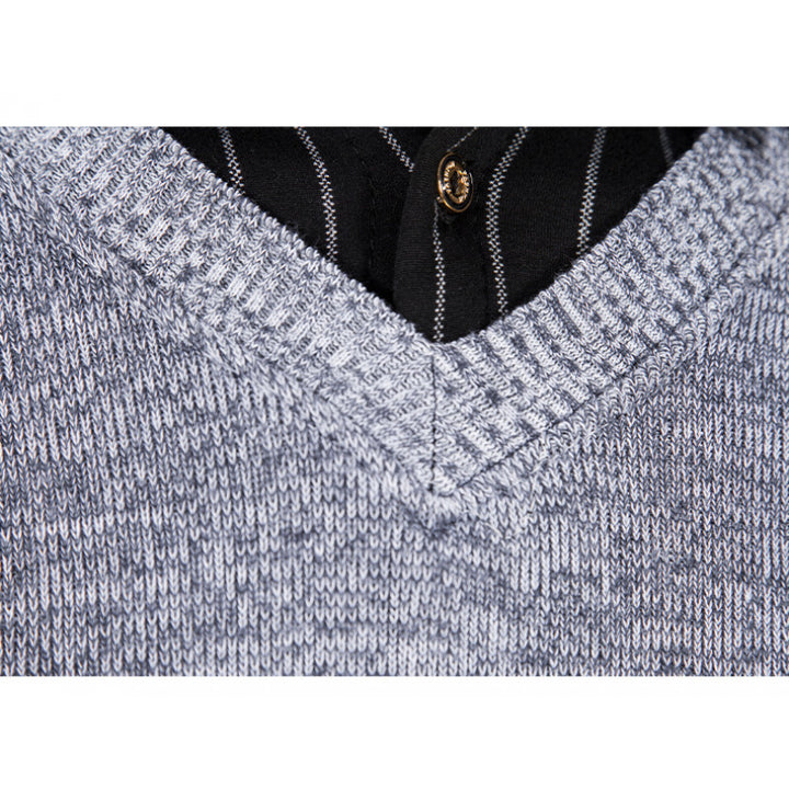 Herren eleganter V-Ausschnitt Pullover Echoarchiv