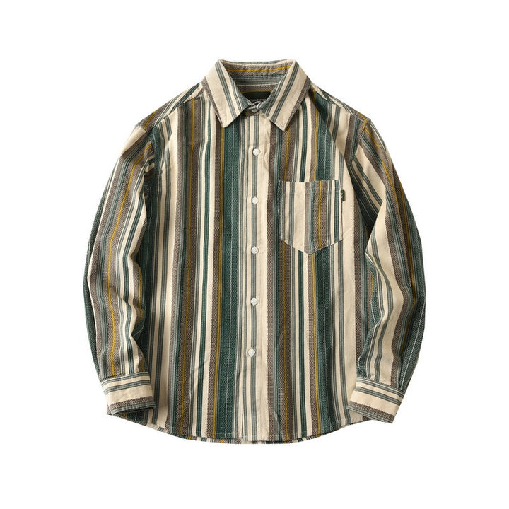 Herren Gestreiftes Langarmhemd Echo Archiv 1787799308