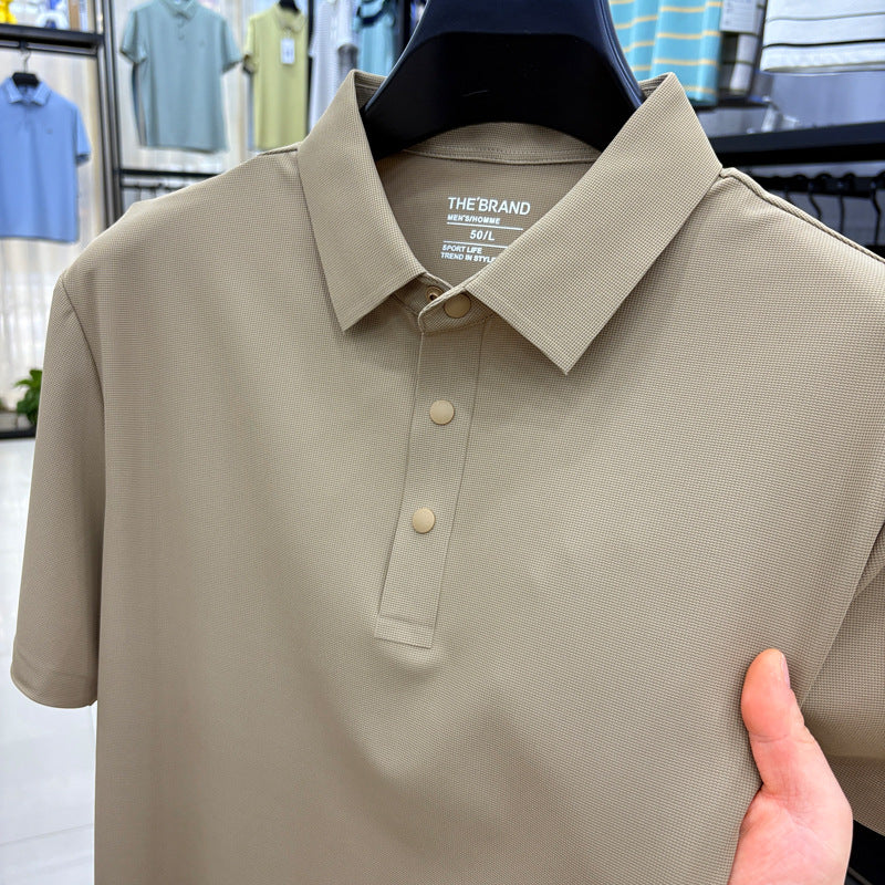 Herren Poloshirt mit atmungsaktivem Funktionsgewebe und innovativer Knopfleiste Echoarchiv