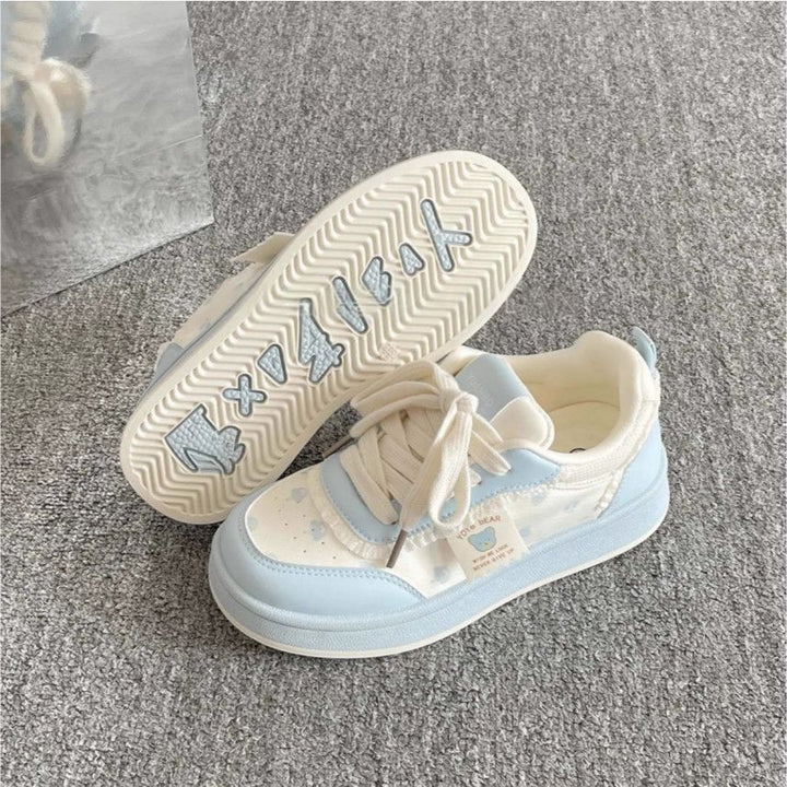 Damen Sportliche Sneaker mit niedlichem Tiermotiv und elastischen Schnürsenkeln Echo Archiv
