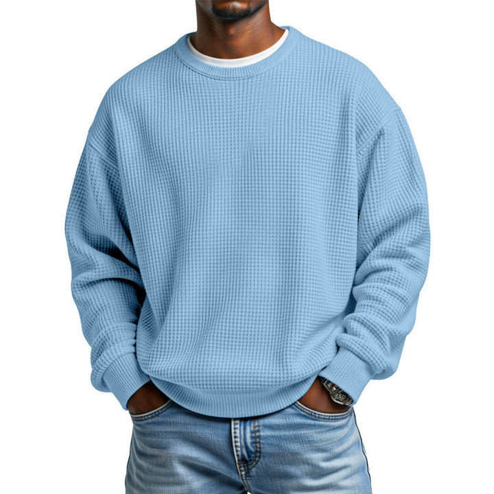 Herren Bequemer Sweatpullover mit Waffelstruktur Echoarchiv