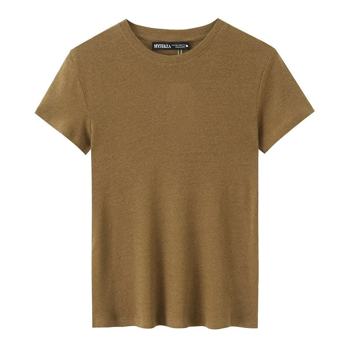 Damen Freizeit T-Shirt aus bio-zertifizierter Baumwolle mit rundem Hals und komfortablem Schnitt Echo Archiv