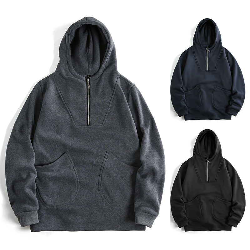 Herren Kapuzenpullover mit innovativem Reißverschluss und komfortabler Passform Echoarchiv