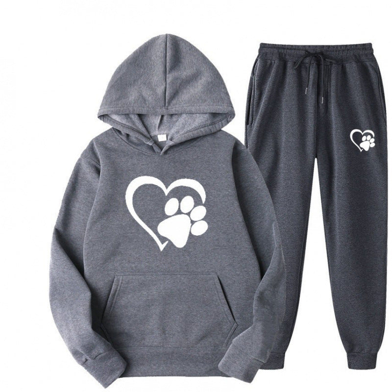 Damen Kuscheliger Hoodie und Jogginghose Set Echoarchiv