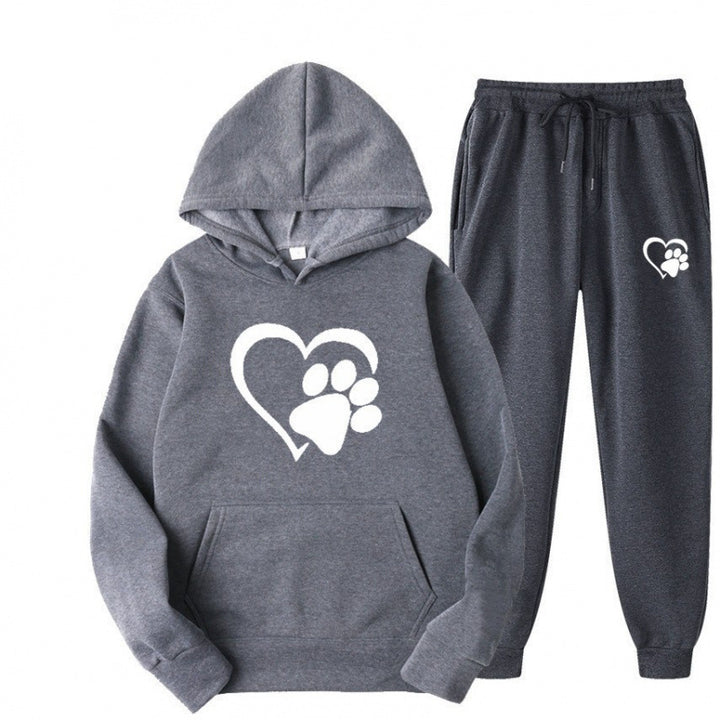 Damen Kuscheliger Hoodie und Jogginghose Set Echoarchiv