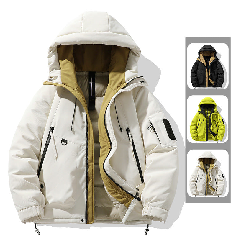 Herren Winterjacke mit multifunktionalen Taschen und verstellbarem Kapuzenkragen Echoarchiv
