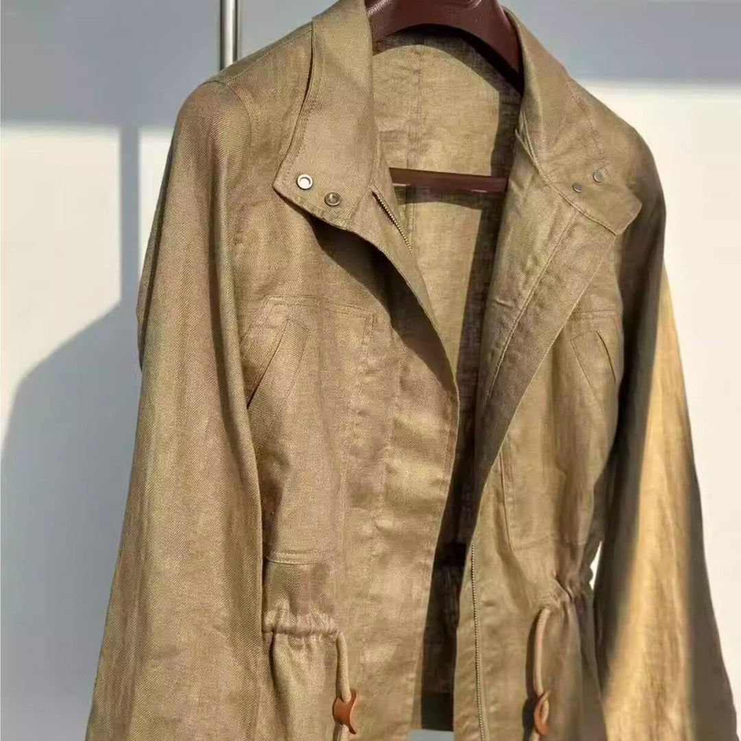 Damen elegante Übergangsjacke mit hohem Kragen Echoarchiv 1789268837