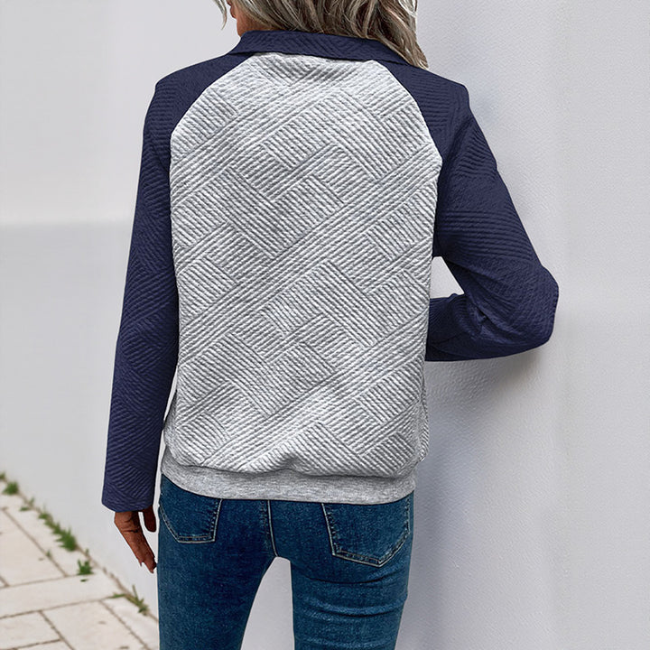 Damen Modischer Sweatshirt mit abnehmbarem Kragen Echo Archiv