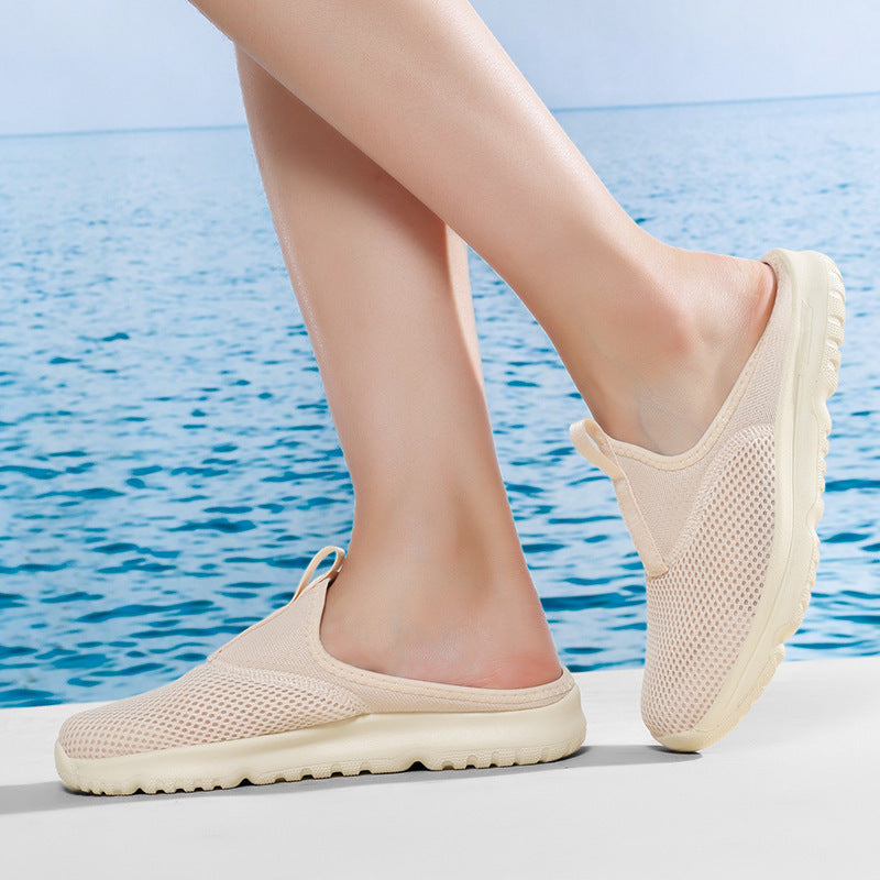 Damen nan leichte Schnelltrocknende Strand- und Pool-Slipper aus atmungsaktivem Wabenmesh mit flexibler profilierter Leichtsohle Echo Archiv