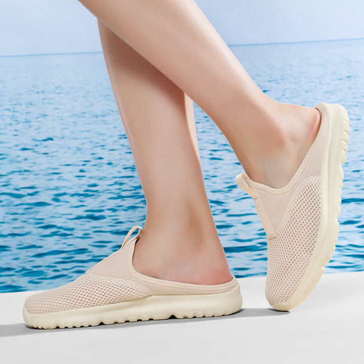 Damen nan leichte Schnelltrocknende Strand- und Pool-Slipper aus atmungsaktivem Wabenmesh mit flexibler profilierter Leichtsohle Echo Archiv