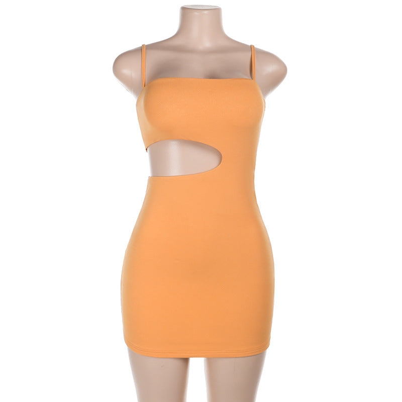 Damen figurbetontes Minikleid mit Cut-Out-Design und schmalen Spaghettiträgern Echo Archiv
