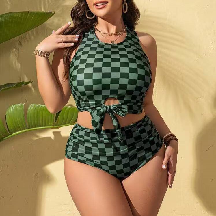 Damen Bikini-Set mit trendy Knoten-Design und hoch geschnittenen Höschen Echo Archiv
