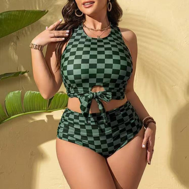 Damen Bikini-Set mit trendy Knoten-Design und hoch geschnittenen Höschen Echo Archiv