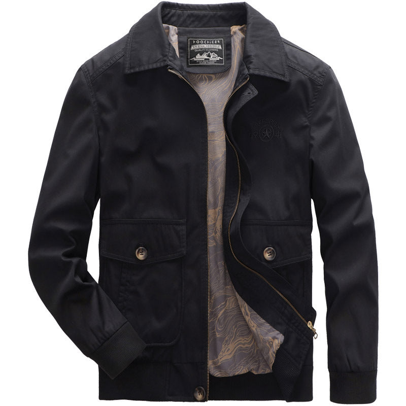 Herren Leichter Canvas‑Blouson mit gesteppter Innenfütterung und elastischem Rippbund Echo Archiv