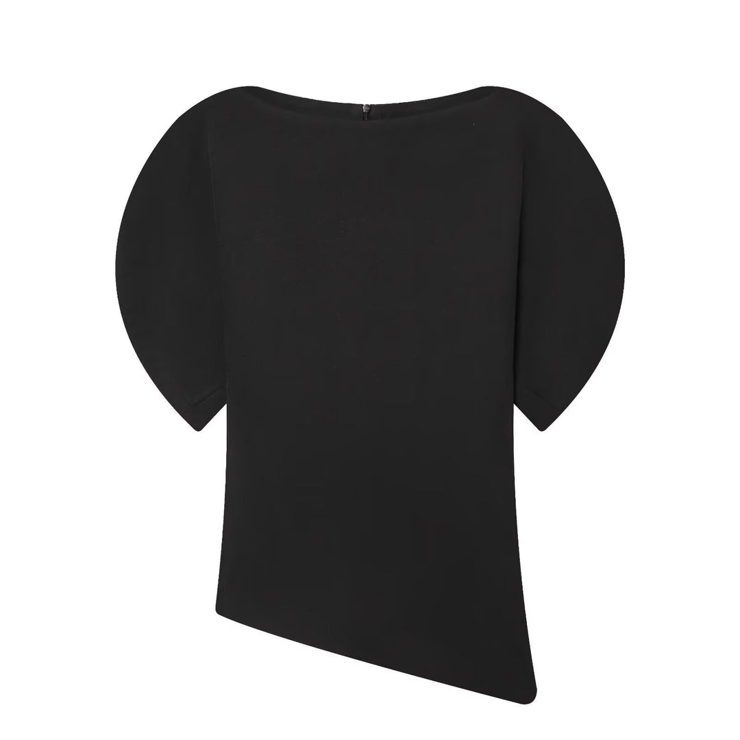 Damen elegantes Oberteil mit innovativen Ballonärmeln und seidigem Finish Echo Archiv