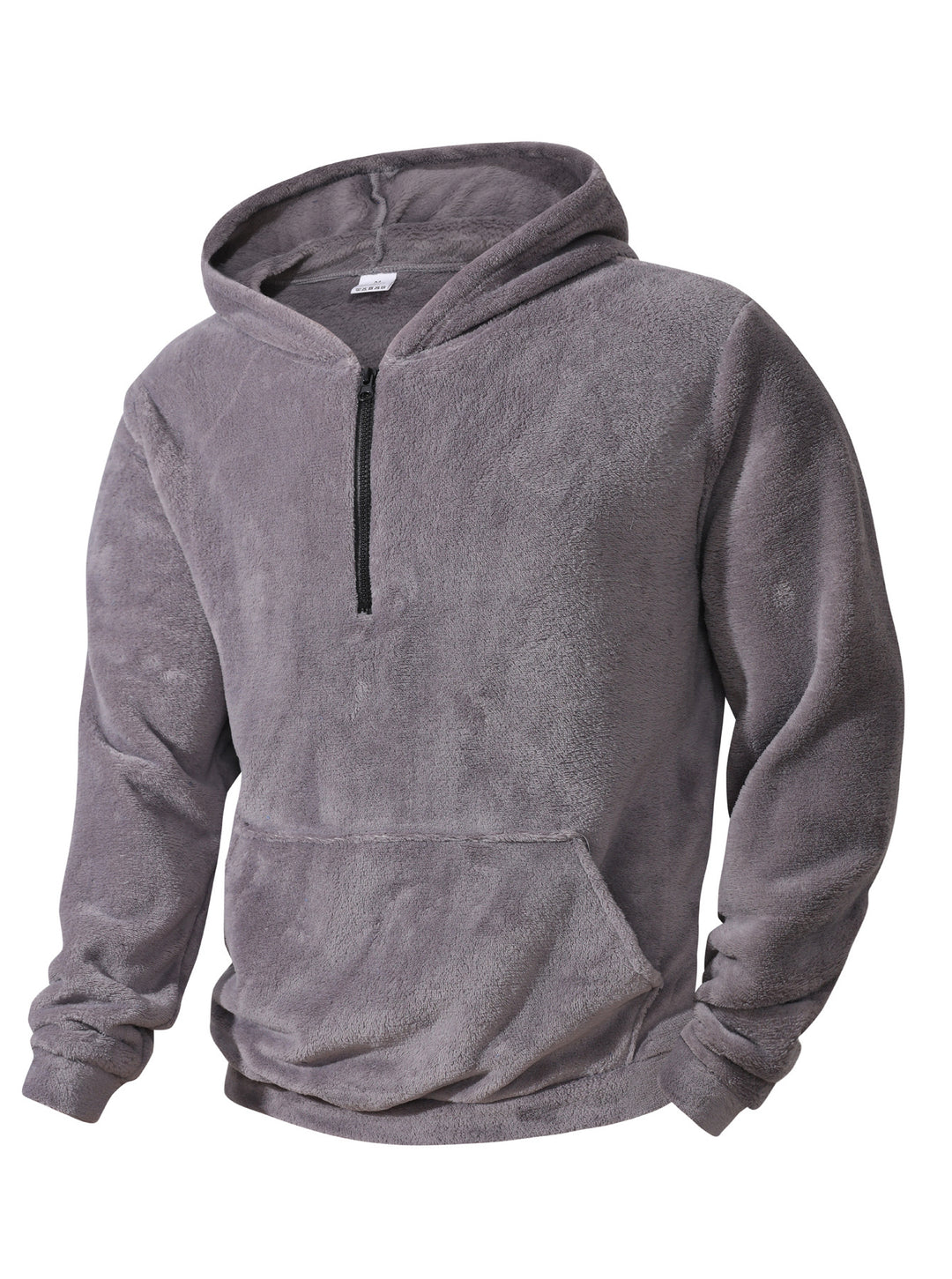 Herren kuscheliger Microfleece-Hoodie mit Halbzip, Kapuze und Kängurutasche – Cavarno