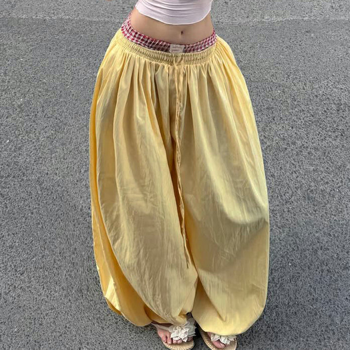 Damen Luftige Sommerhose mit Gummizug und Kordelzug Echo Archiv