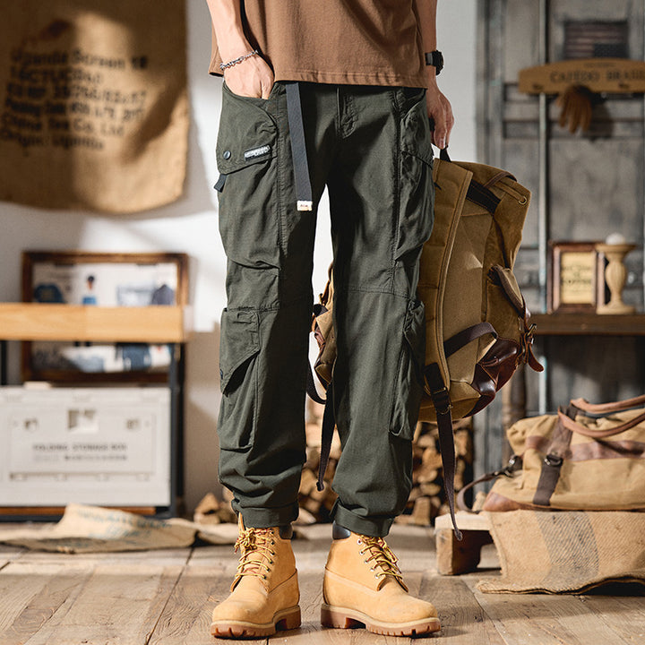 Herren Cargo-Hose im Utility-Stil mit verstärkten Knien und verstellbarem Saum Echo Archiv