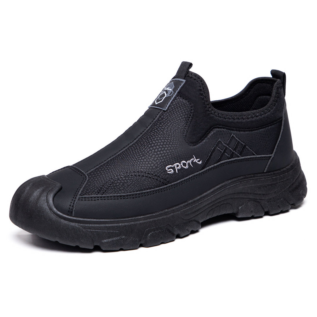 Herren nan robuster Slip-On Arbeitssneaker mit verstärkter Zehenkappe, rutschfester Profilsohle und elastischem Einstieg Echo Archiv