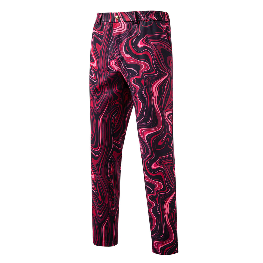 Herren Zweiteiliges Statement-Sakko und Anzughose mit psychedelischem Swirl-Print Echo Archiv