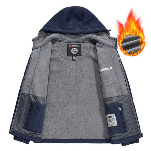 Herren Fleecejacke mit praktischem Kragen Schutz Echo Archive