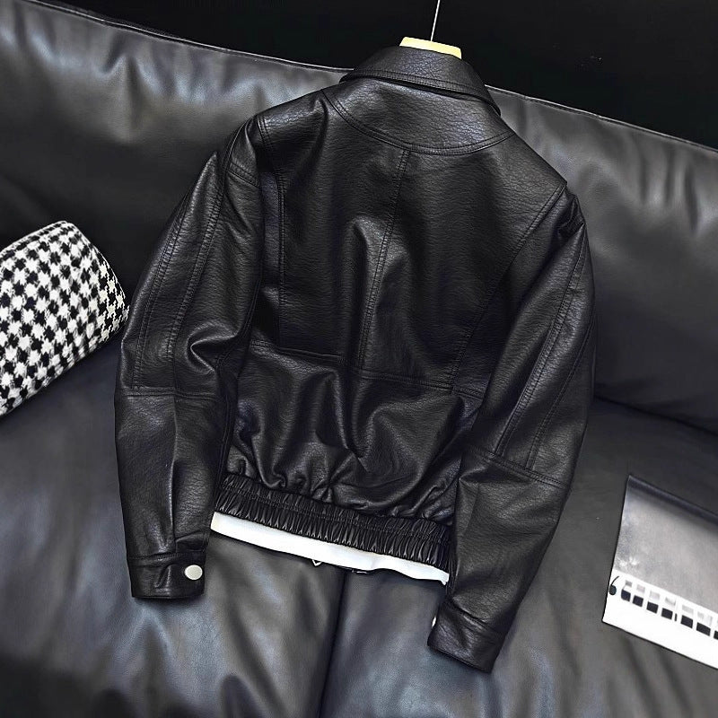 Damen Modische Lederjacke Echoarchiv