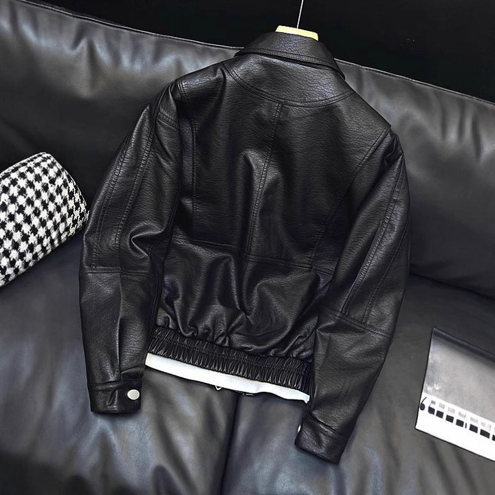 Damen Modische Lederjacke Echoarchiv