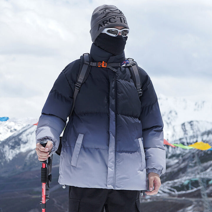 Herren Isolierte Outdoor-Steppjacke mit hohem Kragen und praktischem Reißverschluss Echoarchiv