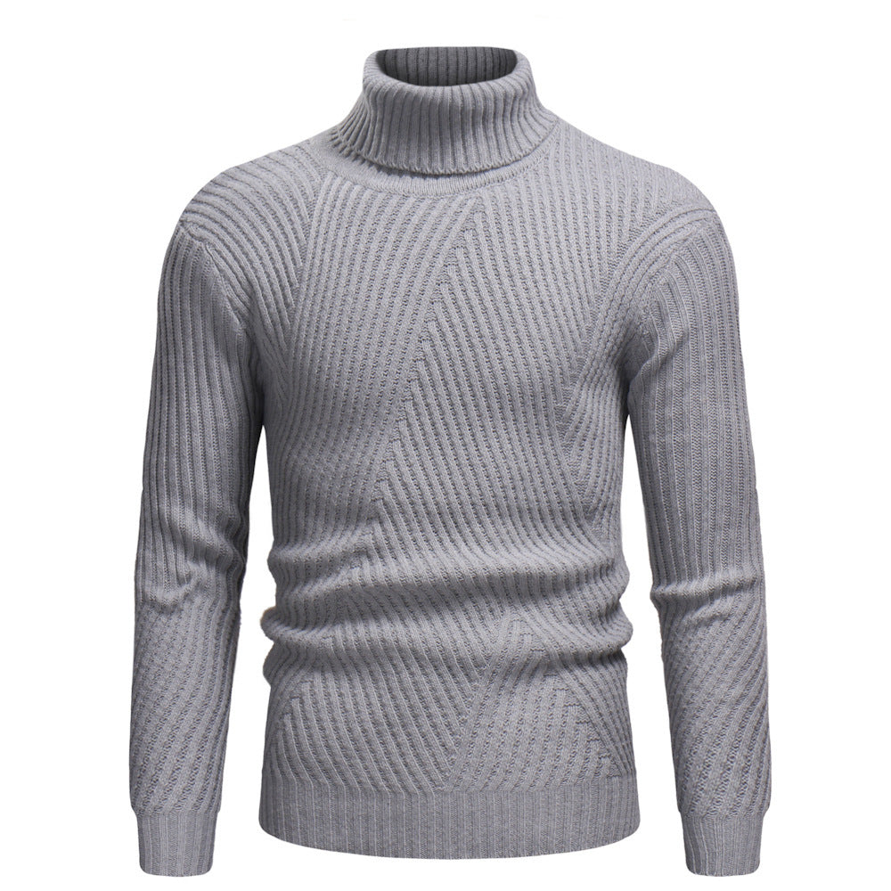 Herren Hochwertiger Rollkragenpullover im strukturierten Design Echoarchiv