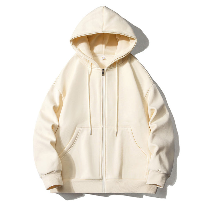 Herren Kapuzensweatjacke mit durchgehendem Reißverschluss, Oversize‑Schnitt und Raglanärmeln Echo Archiv