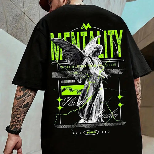 Damen T-Shirt mit künstlerischem Floral-Motiv und lässigem Schnitt Echo Archiv