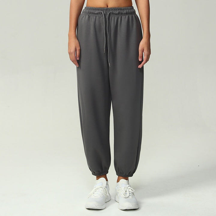 Damen nan atmungsaktive Performance-Joggerhose mit hohem Komfortbund, verstellbarem Kordelzug und elastischen Schlauchbündchen Echo Archiv