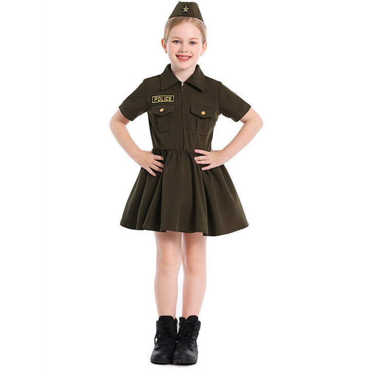 Mädchen Polizei-Kostümkleid mit Rock und Mütze Echo Archiv