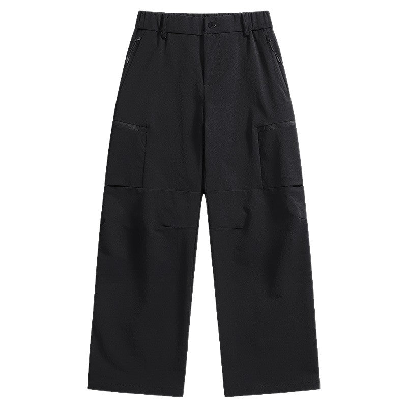 Herren weite Utility-Cargohose mit Reißverschluss‑Taschen und vorgeformten Knien Echo Archiv