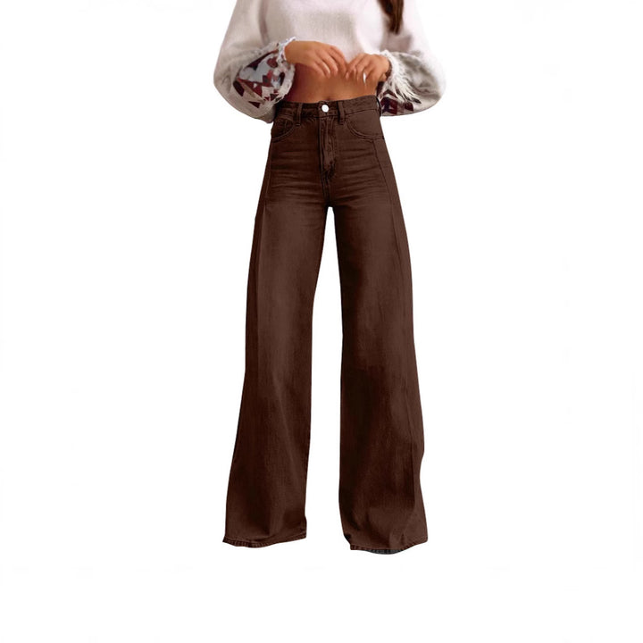 Damen nan hochgeschnittene Schlagjeans mit extra weitem Bein, figurstreckender Passform und dezenter Vintage-Waschung Echo Archiv
