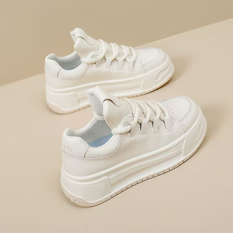 Damen modische Sneakers mit durchgehendem Plateau und elastischen Schnürsenkeln Echo Archiv