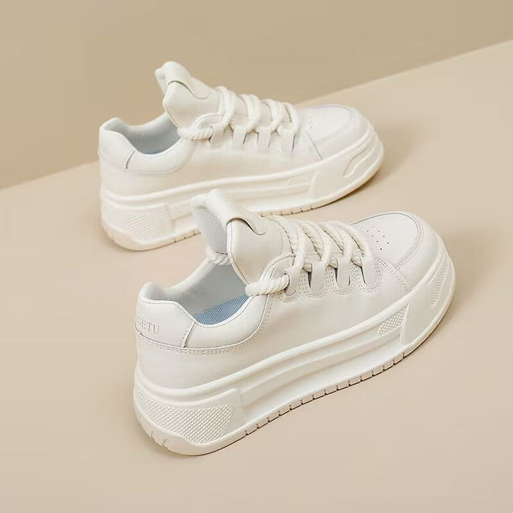 Damen modische Sneakers mit durchgehendem Plateau und elastischen Schnürsenkeln Echo Archiv